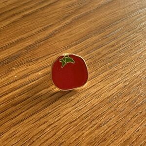 Women’s Jewelry Elegant Fun Cute Unique Red & Green Tomato Enamel Pin Brooch